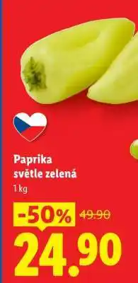 Lidl PAPRIKA SVĚTLE ZELENÁ nabídka