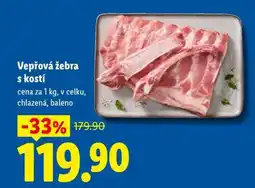 Lidl Vepřová žebra s kostí nabídka