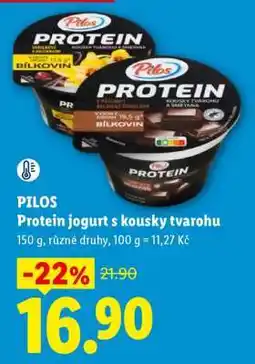 Lidl Pilos Protein Jogurt s kousky tvarohu nabídka