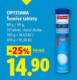 Lidl Optisana Šumivé tablety nabídka