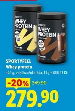 Lidl SPORTYFEEL Whey protein nabídka