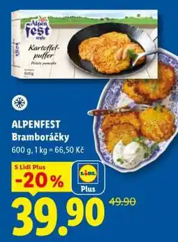 Lidl ALPENFEST Bramboráčky nabídka