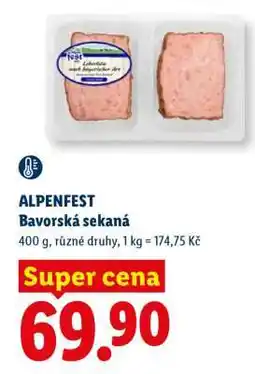 Lidl ALPENFEST Bavorská sekaná nabídka