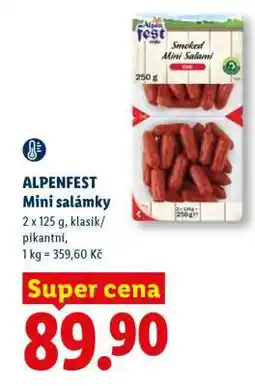 Lidl ALPENFEST Mini salámky nabídka