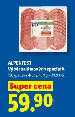 Lidl ALPENFEST Výběr salámových specialit nabídka