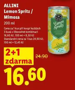 Lidl ALLINI Lemon Spritz / Mimosa nabídka