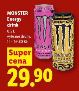 Lidl Monster Energy drink nabídka