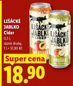 Lidl LIŠÁCKÉ JABLKO Cider nabídka