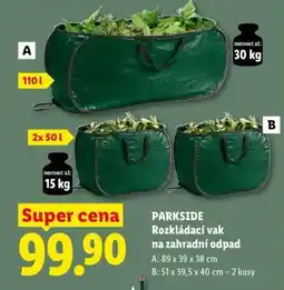 Lidl PARKSIDE Rozkládací vak na zahradní odpad nabídka