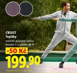 Lidl Crivit TEPLÁKY nabídka