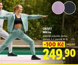 Lidl CRIVIT MIKINA nabídka