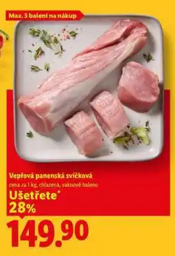 Lidl Vepřová panenská svíčková nabídka