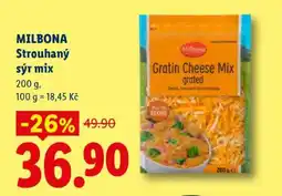 Lidl MILBONA Strouhaný sýr mix nabídka