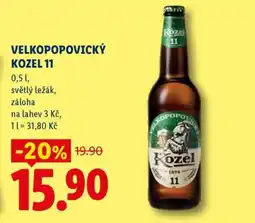Lidl Velkopopovický Kozel 11 nabídka