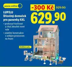 Lidl LUPILU Dřevěný domeček pro panenky XXL nabídka