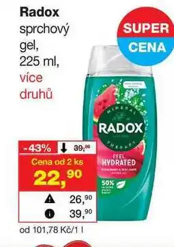 Barvy a laky drogerie Radox sprchový gel, CENA nabídka