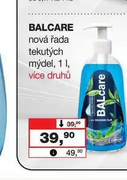 Barvy a laky drogerie BALCARE nová řada tekutých mýdel nabídka