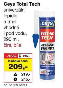 Barvy a laky drogerie Ceys Total Tech univerzální lepidlo a tmel ceys vhodné i pod vodu nabídka
