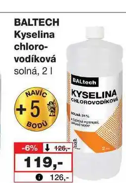 Barvy a laky drogerie BALTECH Kyselina chlorovodíková solná nabídka