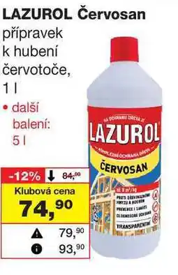Barvy a laky drogerie LAZUROL Červosan přípravek k hubení červotoče nabídka