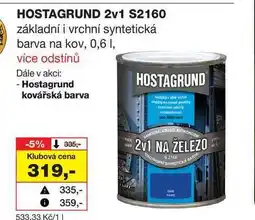 Barvy a laky drogerie HOSTAGRUND 2v1 S2160 základní i vrchní syntetická barva na kov nabídka