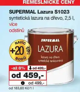 Barvy a laky drogerie REMESLNICKE CENY SUPERMAL Lazura $1023 syntetická lazura na dřevo nabídka