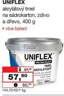 Barvy a laky drogerie UNIFLEX akrylátový tmel na sádrokarton, zdivo a dřevo nabídka