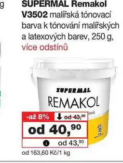 Barvy a laky drogerie SUPERMAL Remakol V3502 malířská tónovací barva k tónování malířských a latexových barev nabídka