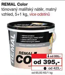 Barvy a laky drogerie REMAL Color tónovaný malířský nátěr, matný vzhled, 5+1 kg nabídka