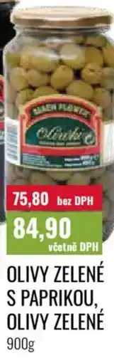 Ratio Olivy zelené s paprikou, olivy zelené nabídka
