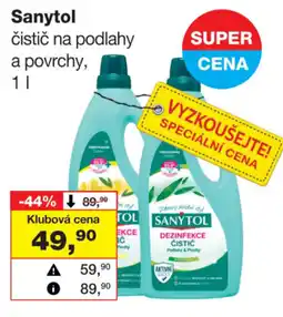 Barvy a laky drogerie Sanytol čistič na podlahy a povrchy nabídka