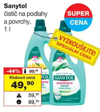 Sanytol čistič na podlahy a povrchy