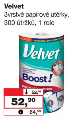 Barvy a laky drogerie Velvet 3vrstvé papírové utěrky nabídka