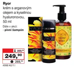 Barvy a laky drogerie Ryor krém s arganovým olejem a kyselinou hyaluronovou nabídka