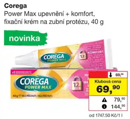 Barvy a laky drogerie Corega power max upevnění + komfort nabídka