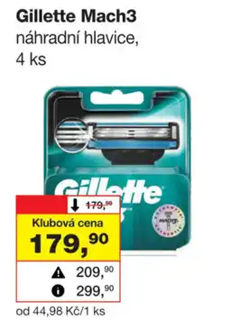Barvy a laky drogerie Gillette Mach3 náhradní hlavice nabídka