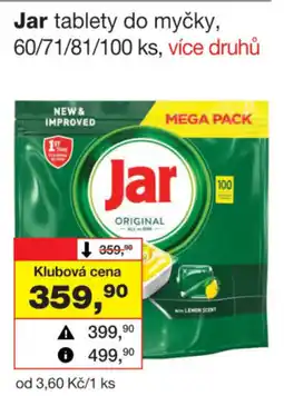 Barvy a laky drogerie Jar tablety do myčky nabídka
