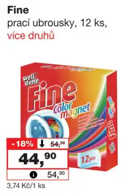 Barvy a laky drogerie Fine prací ubrousky nabídka