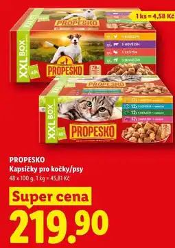 Lidl PROPESKO Kapsičky pro kočky/psy nabídka