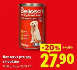 Lidl Konzerva pro psy s hovězím nabídka