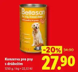 Lidl Konzerva pro psy s drůbežím nabídka
