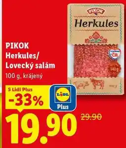 Lidl PIKOK Herkules/ Lovecký salám nabídka