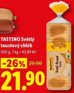 Lidl TASTINO Světlý toustový chléb nabídka