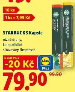 Lidl STARBUCKS Kapsle, různé druhy nabídka