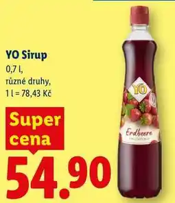 Lidl YO Sirup, 0,71, různé druhy nabídka