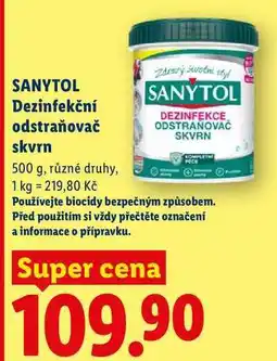 Lidl SANYTOL Dezinfekční odstraňovač skvrn nabídka