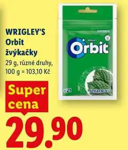 Lidl WRIGLEY'S Orbit žvýkačky, 29 g, různé druhy nabídka