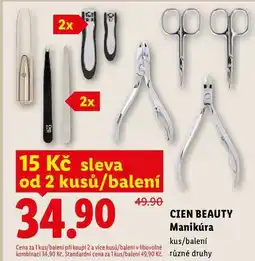 Lidl CIEN BEAUTY Manikúra, kus/balení různé druhy nabídka