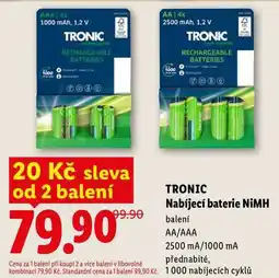 Lidl TRONIC Nabíjecí baterie NiMH nabídka