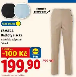 Lidl ESMARA Kalhoty slacks nabídka